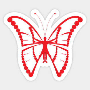 The Human Butterfly Sticker